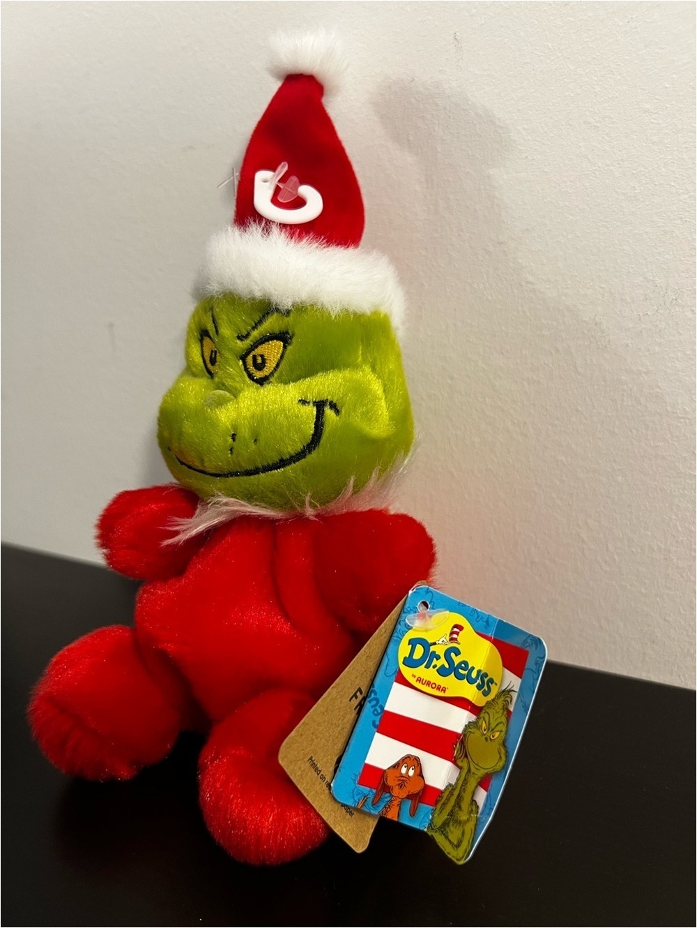 NWT Aurora Dr. Seuss Christmas Grinch Plush Red Suit Stuffed Toy - Picture 3 of 7